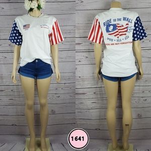 in honor of veterans medium white tshirt